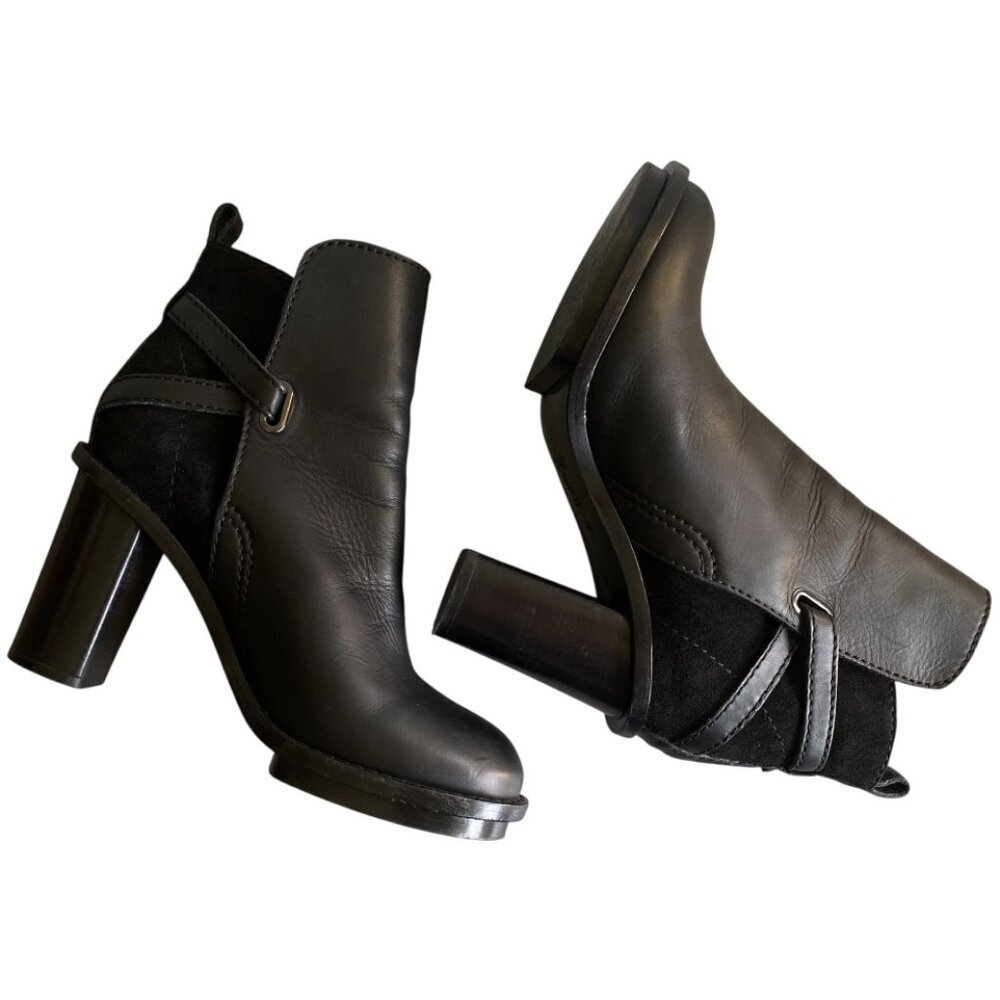 Acne Studios Cypress Black Leather Ankle Boots Sz 8.5